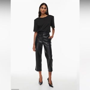 Aritzia Babaton Command Cropped Faux Leather Pant